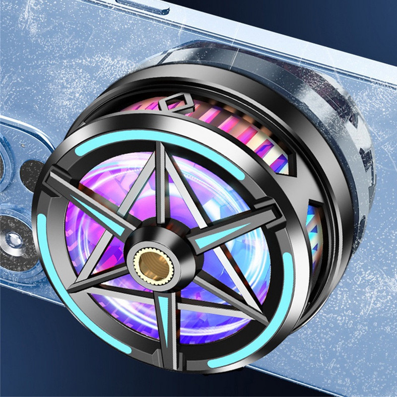 Magnetpooljuht mobiiltelefoni jahuti radiaator 10W tugev jahutus RGB 7 värvi valgustusega mängujahuti mobiiltelefoni tahvelarvutile