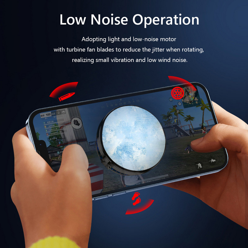 Magnetpooljuht mobiiltelefoni jahuti radiaator 10W tugev jahutus RGB 7 värvi valgustusega mängujahuti mobiiltelefoni tahvelarvutile