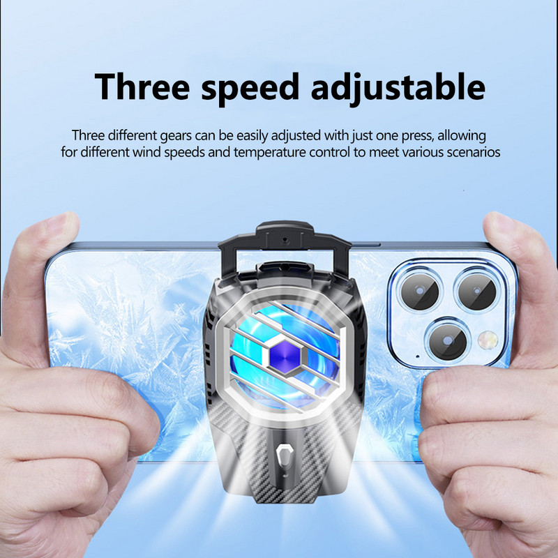 Bezvadu izslēgšanas mobilā tālruņa radiatora dzesēšanas ventilatora pusvadītāju mobilā tālruņa siltuma izlietnes spēļu dzesētājs Iphone Xiaomi Samsung