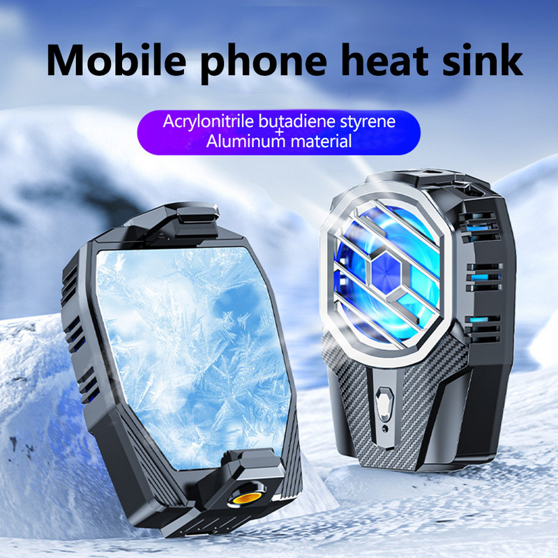 Bezvadu izslēgšanas mobilā tālruņa radiatora dzesēšanas ventilatora pusvadītāju mobilā tālruņa siltuma izlietnes spēļu dzesētājs Iphone Xiaomi Samsung