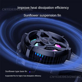 Hűtő hűtőborda Rendkívül csendes alumínium telefon radiátor irodai kiegészítők hűtőkapocs hordozható 15w-os okostelefon hűtőventilátor