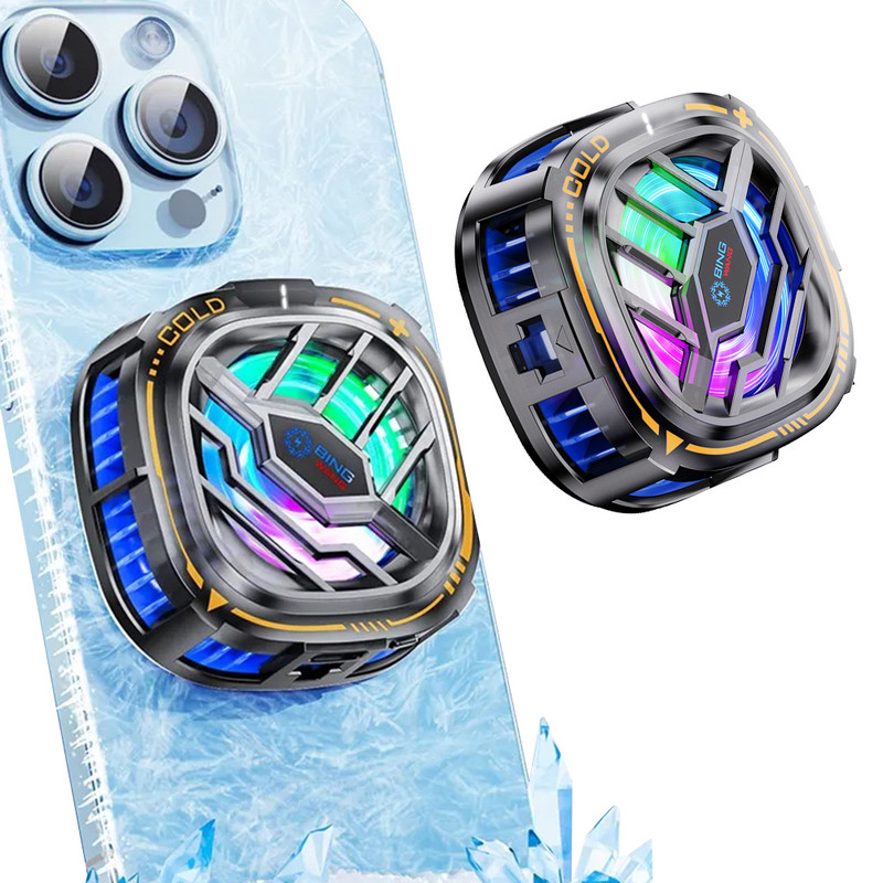 Magnet- ja tagaklambriga mobiiltelefoni jahuti RGB kiire jahutusega mobiiltelefoni radiaatori jahuti mobiilimängude jaoks Tiktoki otseülekande jaoks