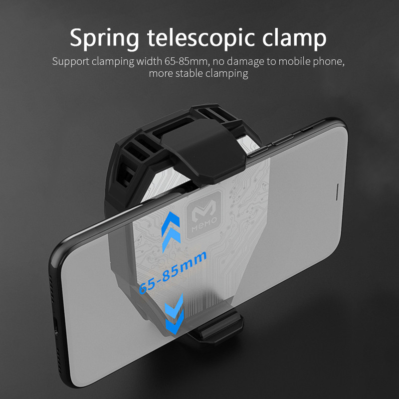 DL05 mobiltelefon-hűtő mobiltelefonhoz hűtőventilátor-radiátor PUBG játékhoz Cool hűtőborda okostelefon táblagép léghűtőhöz