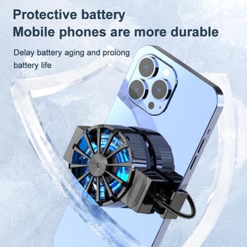 Power κινητού τηλεφώνου Cooler Phone Cooling Fan Turbo Hurricane Game Cooler Radiator Ψυχτήρας για