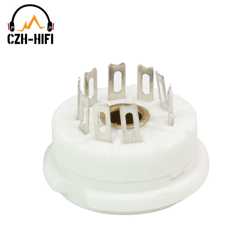 9pinska B9A utičnica za vakuumsku cijev Keramičko postolje ventila Utičnica žarulje za napajanje za 12AX7 EL84 5670 12AT7 Vintage audio pojačalo DIY HiFi