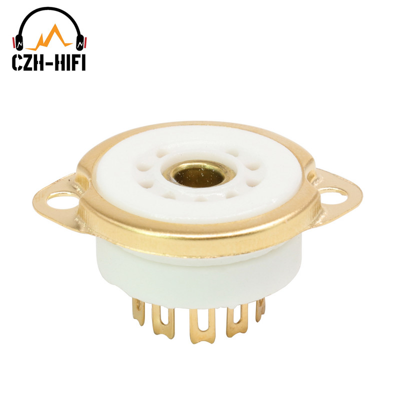 9pinska B9A utičnica za vakuumsku cijev Keramičko postolje ventila Utičnica žarulje za napajanje za 12AX7 EL84 5670 12AT7 Vintage audio pojačalo DIY HiFi