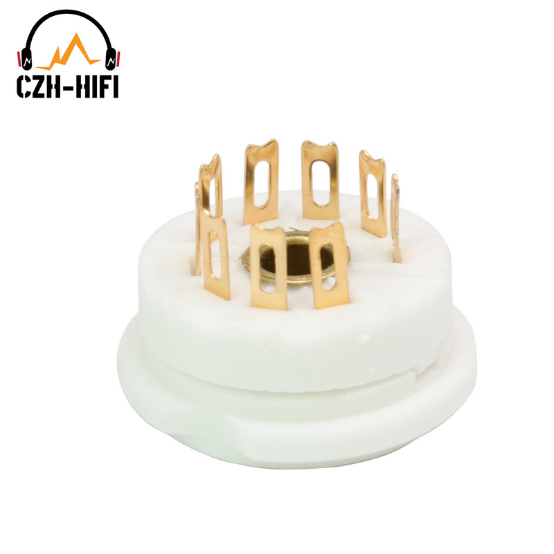 9pinska B9A utičnica za vakuumsku cijev Keramičko postolje ventila Utičnica žarulje za napajanje za 12AX7 EL84 5670 12AT7 Vintage audio pojačalo DIY HiFi