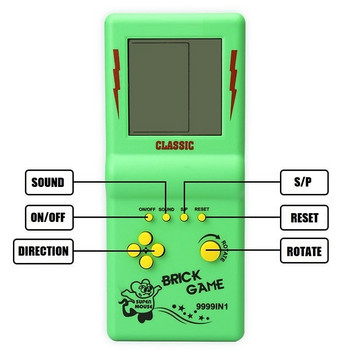 Нова преносима класическа игрова конзола BRICK GAME Ръчни плейъри Носталгични образователни играчки Джобен подарък за възрастно момче от детството