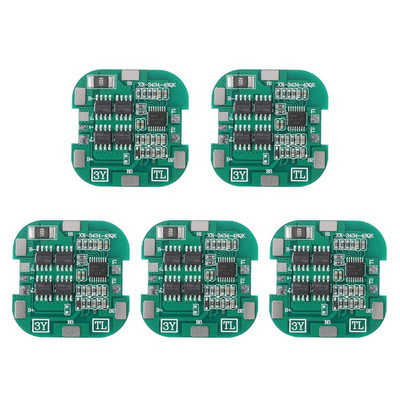 5 gab 4S BMS 8A 14.8V 18650 Li-Ion Lithium Battery Charge Board Square PCB Aizsardzība pret īssavienojumu urbjmotoram