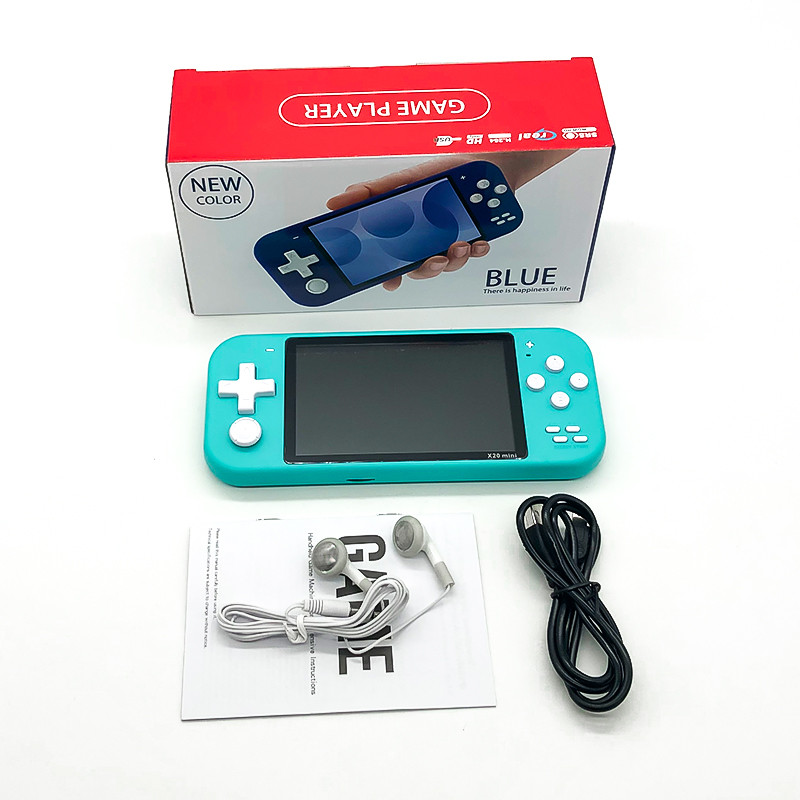 X20mini retro spēļu konsole, pārnēsājama, pārnēsājama videospēļu konsole atskaņotāji, pārnēsājami iebūvēti 3000 spēļu klasiskās mīklu arkādes spēles