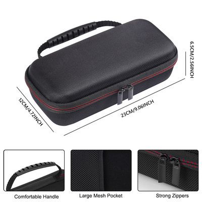 Ciets pārnēsāšanas futrālis Triecienizturīgs pārnēsājams soma EVA šļakatu necaurlaidīgs ceļojumu soma ar sieta kabatu priekš Anker SoundCore Motion 300