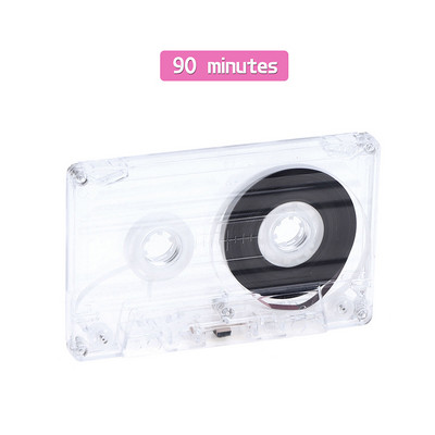 Standardse kassetivärvi tühi lindimängija 45/60/90-minutilise magnetilise helilindi selge salvestuskastiga kõnemuusika salvestamiseks