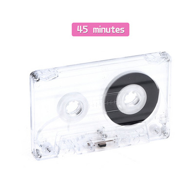 Standardse kassetivärvi tühi lindimängija 45/60/90-minutilise magnetilise helilindi selge salvestuskastiga kõnemuusika salvestamiseks
