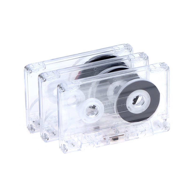 Standardse kassetivärvi tühi lindimängija 45/60/90-minutilise magnetilise helilindi selge salvestuskastiga kõnemuusika salvestamiseks