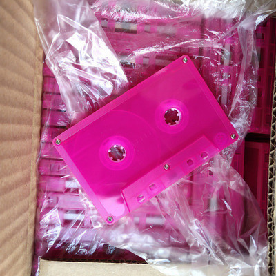 Színes átlátszó szalagtok műanyag hang mágneses hangrögzítő kazetta szalagház Üres tekercs a tekercshez kazetta (szalag nélkül)