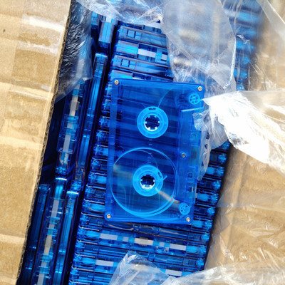 Színes átlátszó szalagtok műanyag hang mágneses hangrögzítő kazetta szalagház Üres tekercs a tekercshez kazetta (szalag nélkül)