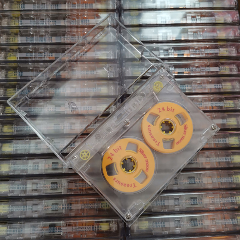 Színes átlátszó szalagtok műanyag hang mágneses hangrögzítő kazetta szalagház Üres tekercs a tekercshez kazetta (szalag nélkül)