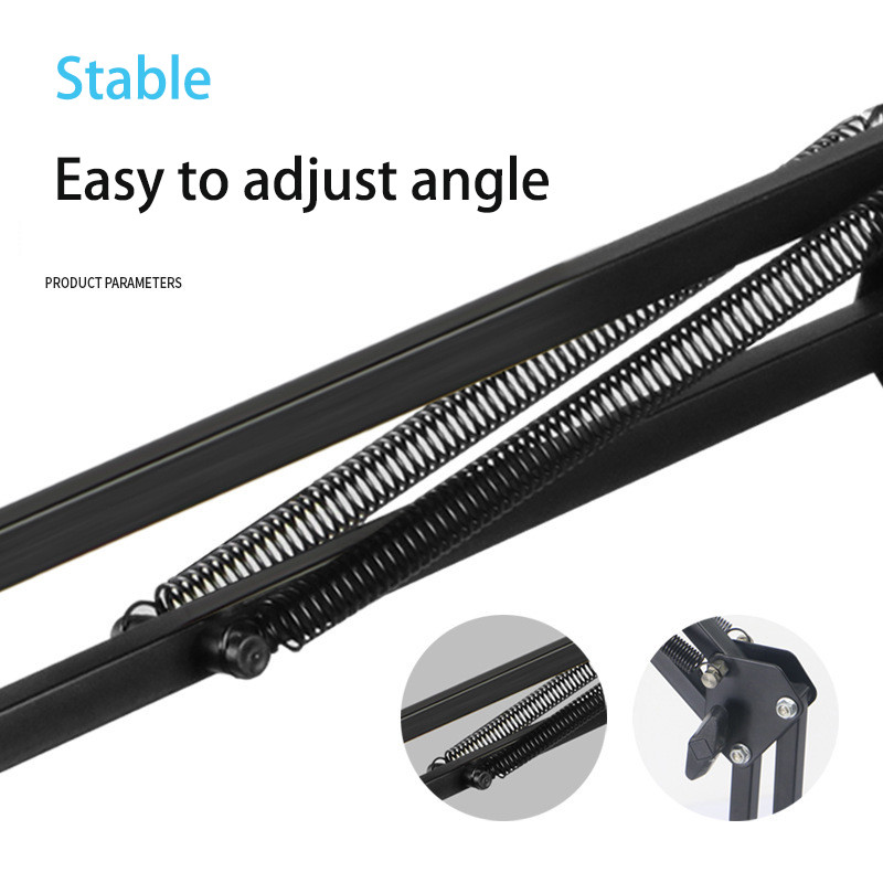 Darbvirsmas zvana gaisma ar statīvu mobilā tālruņa video uzņemšanai, dziesmas apgaismojums produktu fotografēšanai Straumēta fotoattēlu zvana gaisma