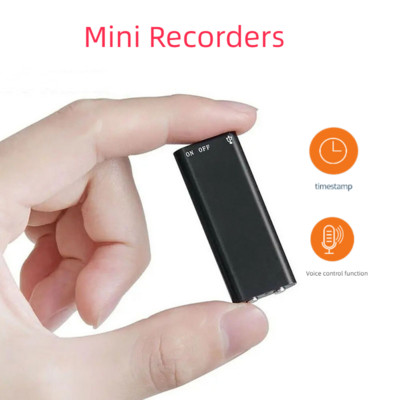 Ultra Mini aktivizēts balss ierakstītājs Digtal Sound Record Ar balsi vadāms Intelligent Listen 4-64GB ierīces diktofons MP3 atskaņotājs