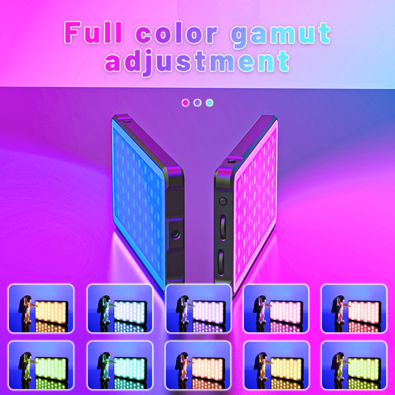 MAMEN 70° koncentrēta gaisma 2500-9000K kameras gaisma RGB video gaisma Iebūvēts 4000mAh akumulators fotografēšanai tiešraides vlog