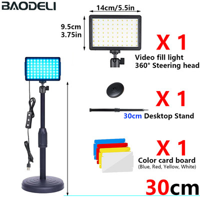 6 collu LED video gaismas panelis 5600 k fotografēšanas apgaismojums fotostudijas lampas komplekts YouTube tiešraides straumēšanai ar statīva RGB filtru