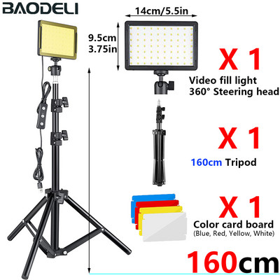 6 collu LED video gaismas panelis 5600 k fotografēšanas apgaismojums fotostudijas lampas komplekts YouTube tiešraides straumēšanai ar statīva RGB filtru