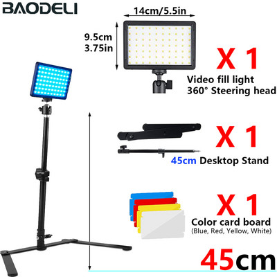 6 collu LED video gaismas panelis 5600 k fotografēšanas apgaismojums fotostudijas lampas komplekts YouTube tiešraides straumēšanai ar statīva RGB filtru