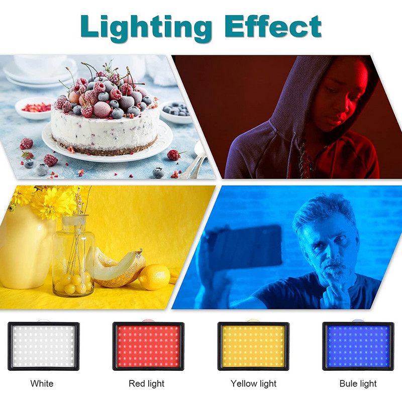 6 collu LED video gaismas panelis 5600 k fotografēšanas apgaismojums fotostudijas lampas komplekts YouTube tiešraides straumēšanai ar statīva RGB filtru