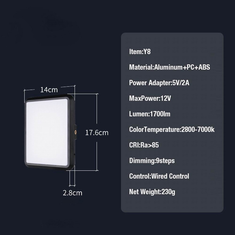 12-tolline reaalajas voogesituse valguspaneel 360° pöörleva kuulpeaga Professionaalne täitevalguslamp LED-fotograafia valgustus 2800–7000K