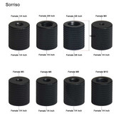 Завинтете женски 1/4 инча до 1/4" 3/8" M4 M5 M6 M8 M10 адаптер за монтиране за фотоапарат DSLR Live Flash статив Monpod Скоба Стойка за осветление