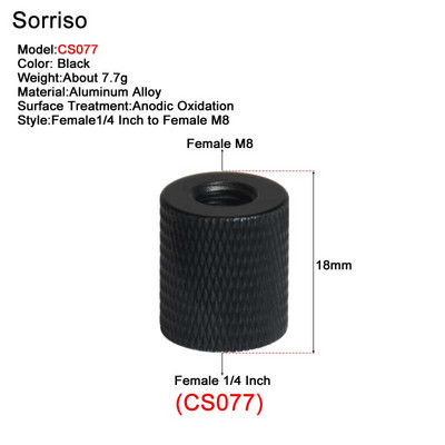 Завинтете женски 1/4 инча до 1/4" 3/8" M4 M5 M6 M8 M10 адаптер за монтиране за фотоапарат DSLR Live Flash статив Monpod Скоба Стойка за осветление