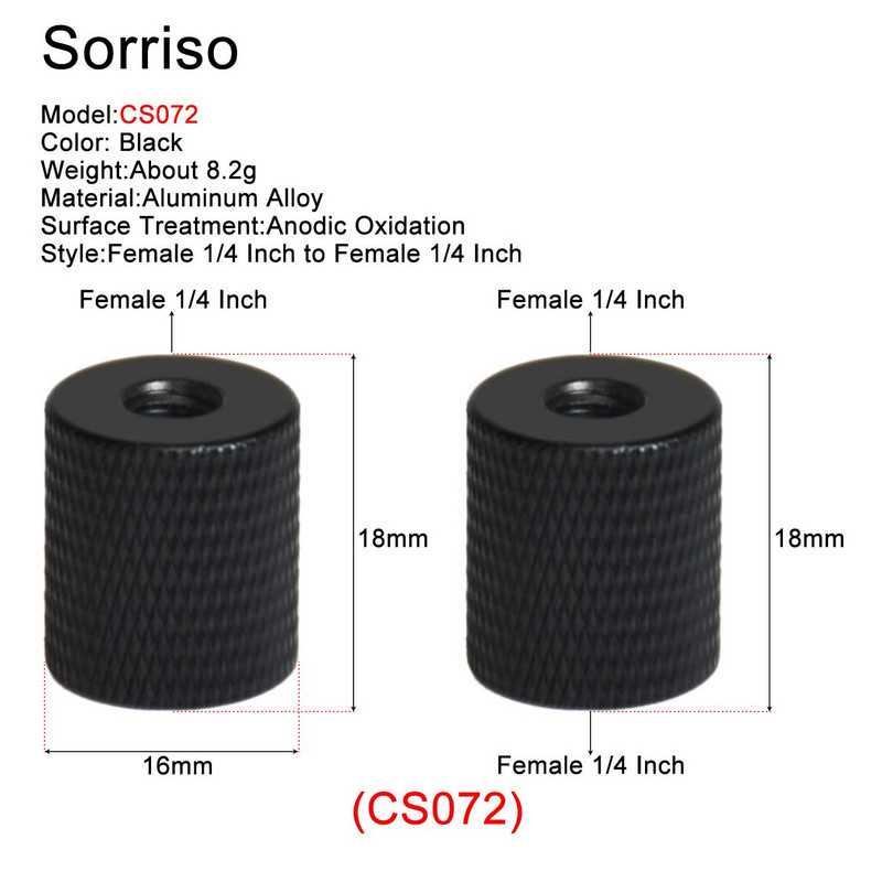 Завинтете женски 1/4 инча до 1/4" 3/8" M4 M5 M6 M8 M10 адаптер за монтиране за фотоапарат DSLR Live Flash статив Monpod Скоба Стойка за осветление