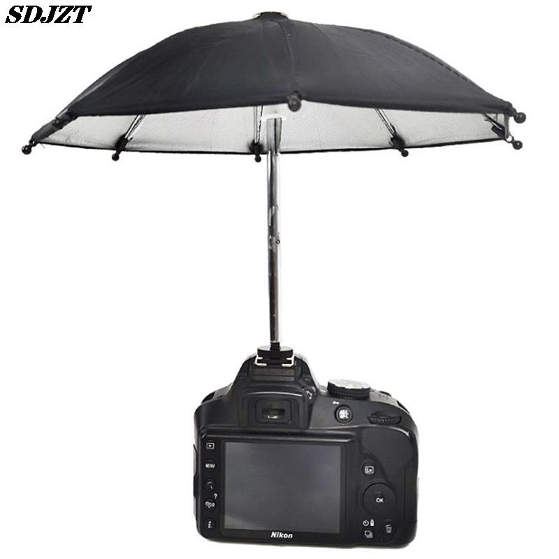 1 vnt. juodas Dslr fotoaparato skėtis, lietaus laikiklis, skirtas bendrojo fotoaparato fotografijos kameros skėčiui