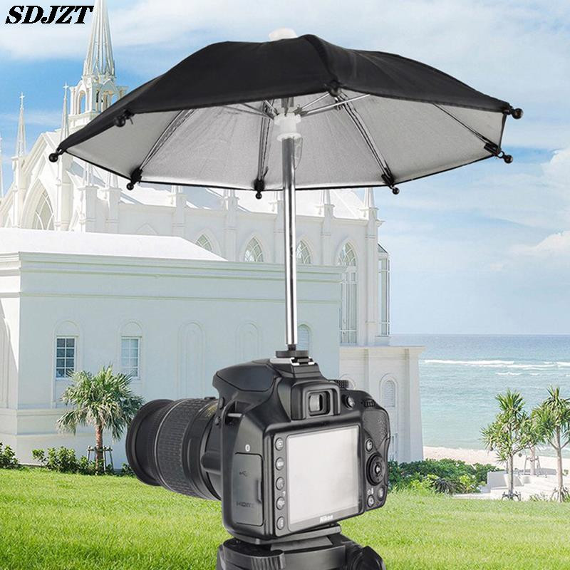 1 vnt. juodas Dslr fotoaparato skėtis, lietaus laikiklis, skirtas bendrojo fotoaparato fotografijos kameros skėčiui
