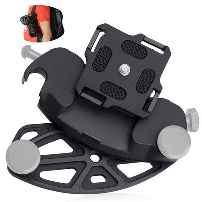 Алуминиева скоба за каишка за раница с бързо освобождаване Универсална за Arca Swiss Slot DSLR фотоапарат Фотография за аксесоари Sony Nikon