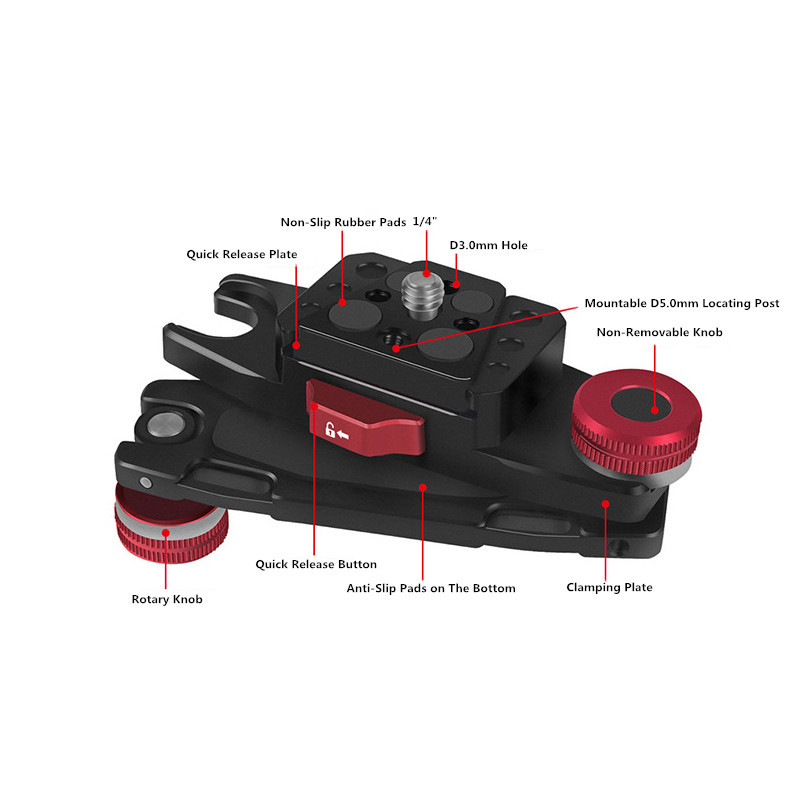 Алуминиева скоба за каишка за раница с бързо освобождаване Универсална за Arca Swiss Slot DSLR фотоапарат Фотография за аксесоари Sony Nikon