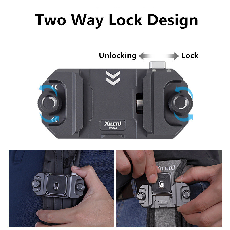 Алуминиева скоба за каишка за раница с бързо освобождаване Универсална за Arca Swiss Slot DSLR фотоапарат Фотография за аксесоари Sony Nikon