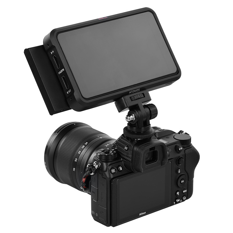 1 БР. 1/4" винт, бързо освобождаващ се държач за монитор, скоба за камера, въртяща се и регулируема наклонена стойка за монитор със студена обувка