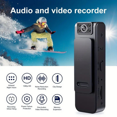 Uus mini-Wifi kaamera, väike videokaamera salvesti, kaasaskantav mikrotaskuga öönägemiskaamera, mis salvestab kehakaamera, magnetkaamera 400 mAh