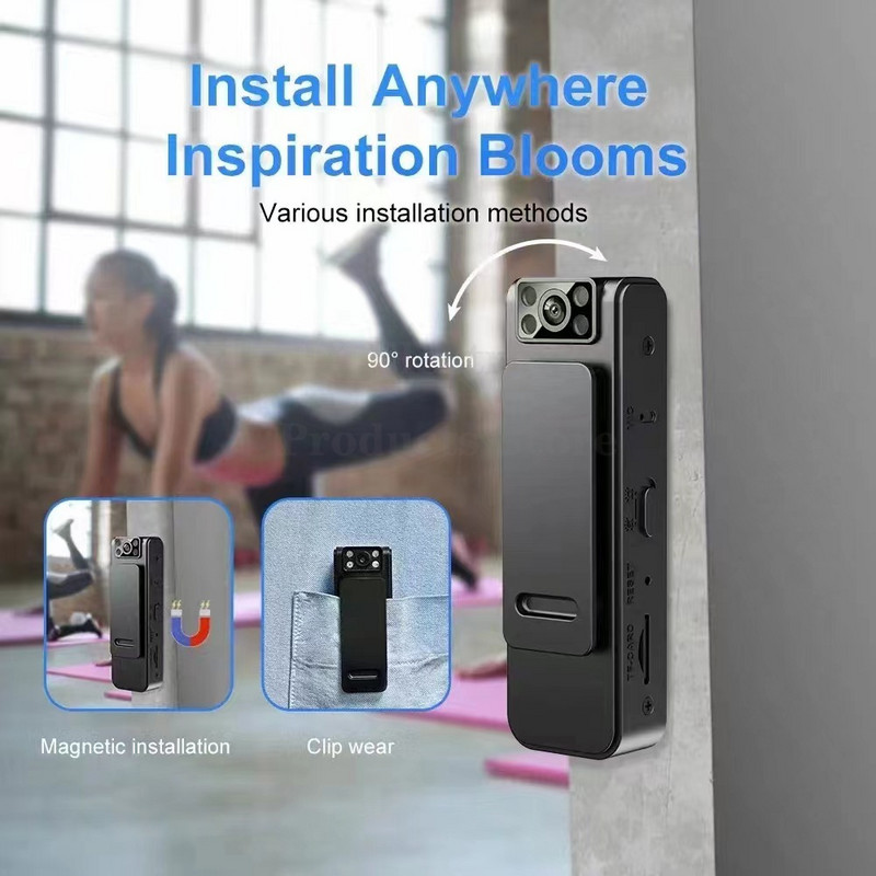 Nauja mini Wifi kamera, maža vaizdo kameros įrašymo priemonė, nešiojama mikro kišeninė naktinio matymo kamera, įrašanti kūno kamera, magnetinė kamera 400 mAh