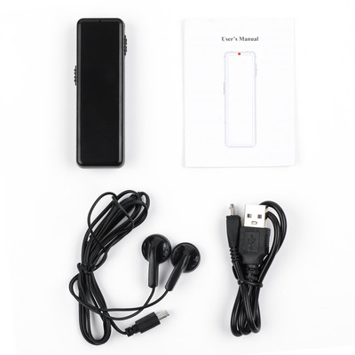 16 GB skaitmeninis diktofonas Balsu suaktyvintas garso įrašymas MP3 muzikos grotuvas 70–90 val. Nepertraukiamo įrašymo laikas klasėje