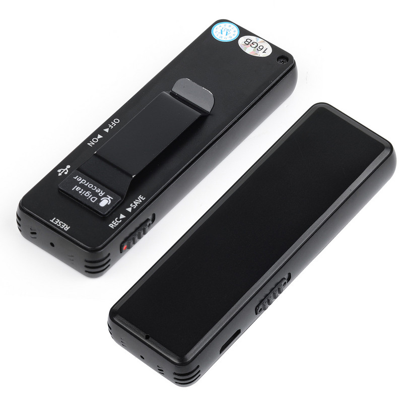 16GB цифров диктофон, гласово активиран аудио запис, MP3 музикален плейър, 70-90 часа непрекъснато време за запис за клас