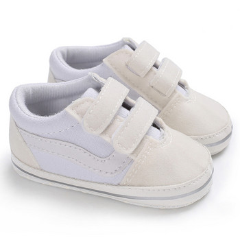 Υπέροχο νεογέννητο μωρό κοριτσάκι Αγόρι Μαλακό πέλμα αντιολισθητικό πάνινα παπούτσια αθλητικά παπούτσια Prewalker Black White 0-18M