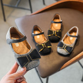 2021 Kids Fashion Bow Party Kislányok Cipők Princess Elegáns Gyermek bőrcipők Iskolába 2 3 4 5 6 7 8 9 10 év
