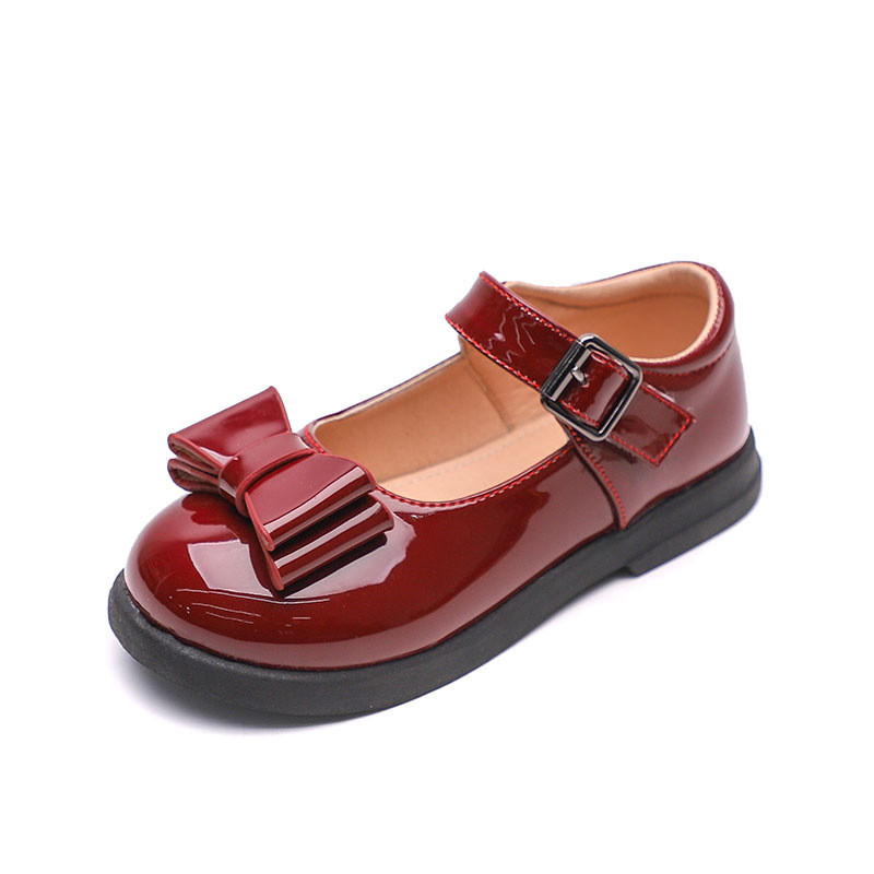 3 4 5 6 7 8 9 10 11 12 metų Vaikų mados lankelių vakarėlis dideli mergaičių batai Princess Elegantiški vaikiški lakinės odos batai mokyklai