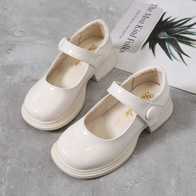 ULKNN кожени обувки за момичета, сценични обувки за принцеса, детски обувки, меко дъно, неплъзгащи се, 2023, едноцветни модни сладки