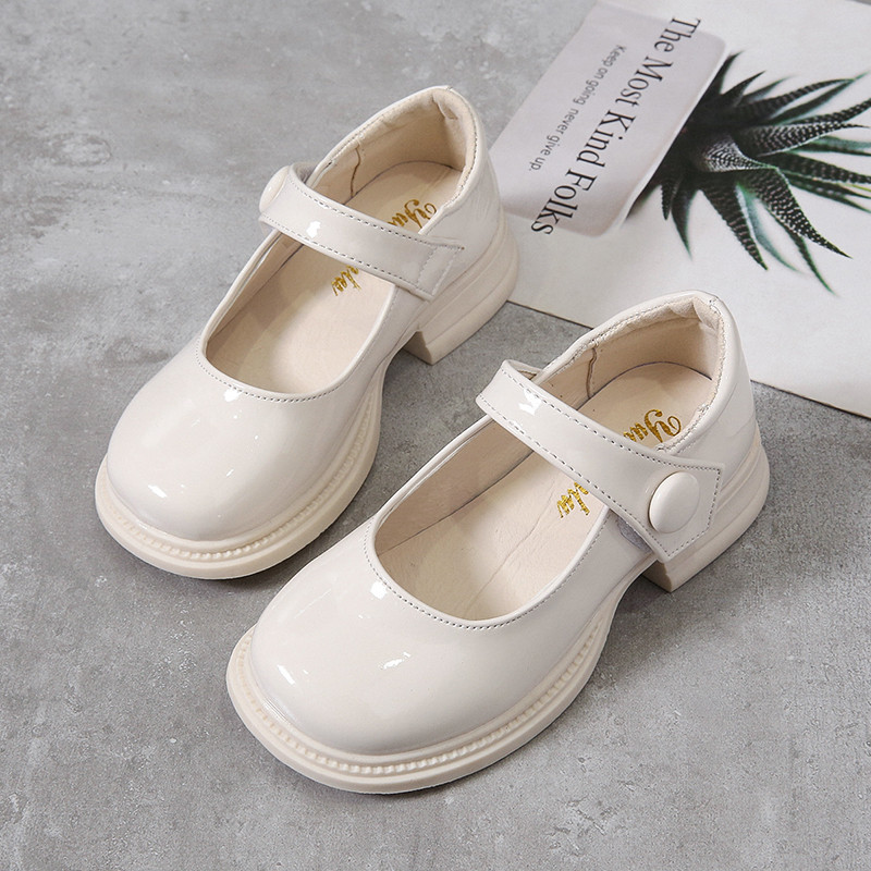 ULKNN кожени обувки за момичета, сценични обувки за принцеса, детски обувки, меко дъно, неплъзгащи се, 2023, едноцветни модни сладки