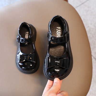 Обувка с пеперуда на принцеса Детски бебешки обувки за момиченце Ученически детски обувки Рокля Парти кожени обувки за танци 2021 2 3 5 6 7 8 9 10 12 години