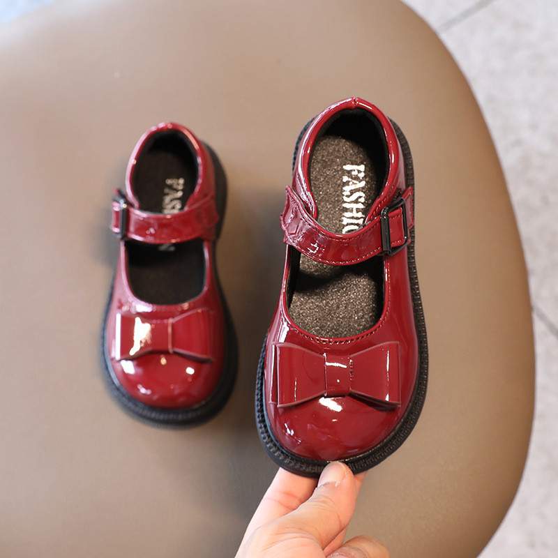 Обувка с пеперуда на принцеса Детски бебешки обувки за момиченце Ученически детски обувки Рокля Парти кожени обувки за танци 2021 2 3 5 6 7 8 9 10 12 години