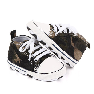 Печатни платнени бебешки спортни маратонки за новородени бебета Момчета Момичета Първи обувки за прохождане Бебешки обувки с мека подметка за бебета